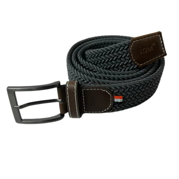 Color: GRAY, Belt Length: 100cm, Ships From: CHINA - Stretch Canvas Leather Belts for Men Female Ca F640-12000036693223250