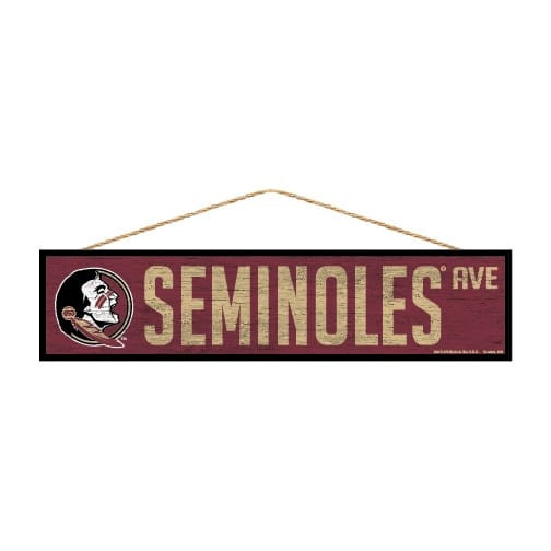 Florida State Seminoles Sign 4x17 Wood Avenue Design Z157-3208590032