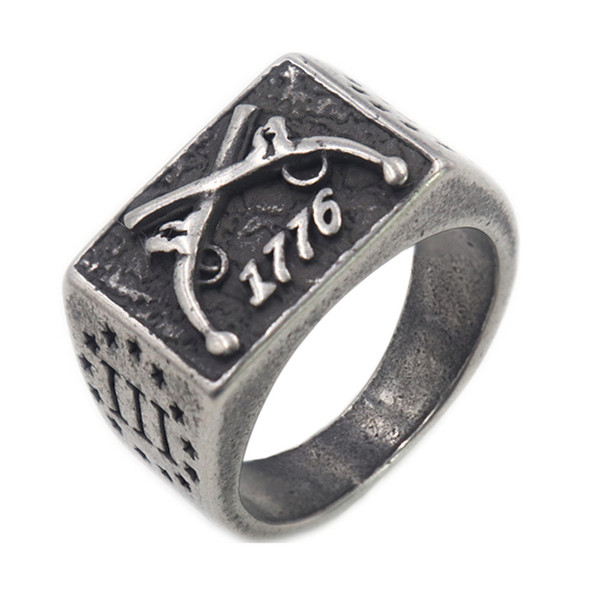 Color: 4Steel color, Size: 13 - Titanium steel Viking ring for men Q119-CJZBLXLX18469-4Steel color-13