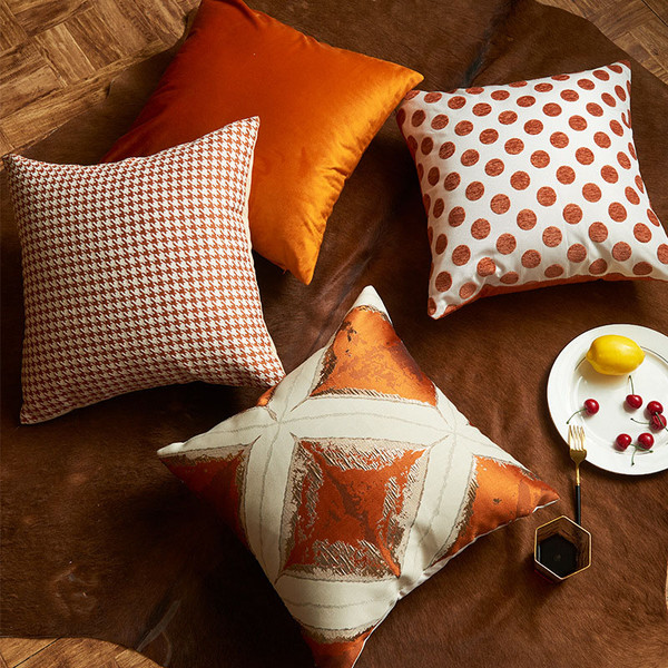 style: B, Dimensions: 45x45cm - Dot Geometric Solid Color Mixed Square Cushion Cover Q119-CJJT106934802BY