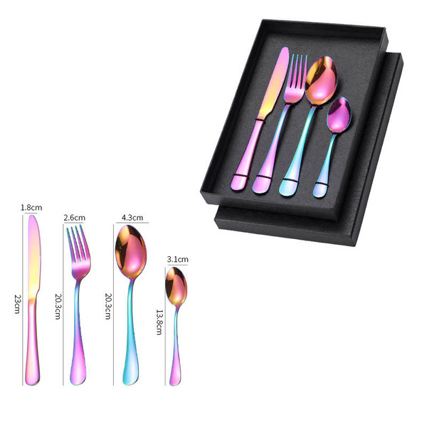 Color: Colorful - Creative Stainless Steel Western Tableware Set Q119-CJCJ113012203CX