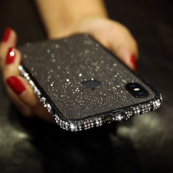 Color: Black set, Model: IPhone6s plus - Shiny diamond border Q119-CJSJBHTA00149-Black set-IPhone6s plus