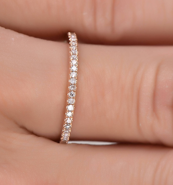 Size: US7 rose gold - Women Rhinestone Wedding Engagement Ring Jewelry Q119-CJZBLXLX01187-US7 rose gold