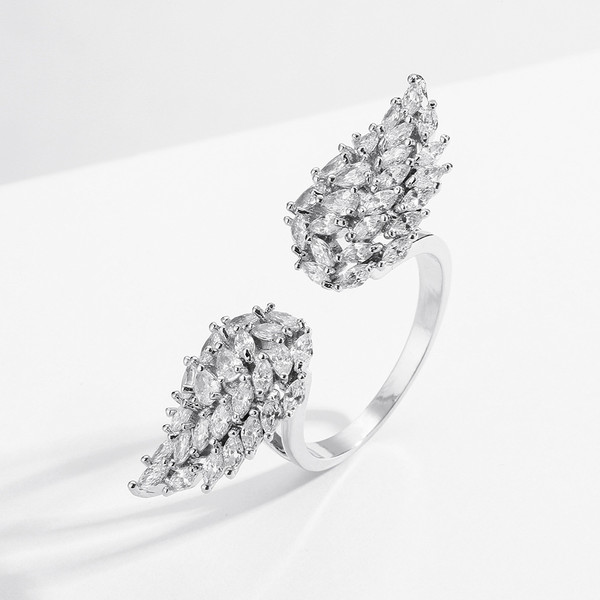 Color: RP5028 Platinum - Ins Simple Style, Slightly Inlaid Zircon Ring, Multiple Styles Q119-CJLX120682003CX