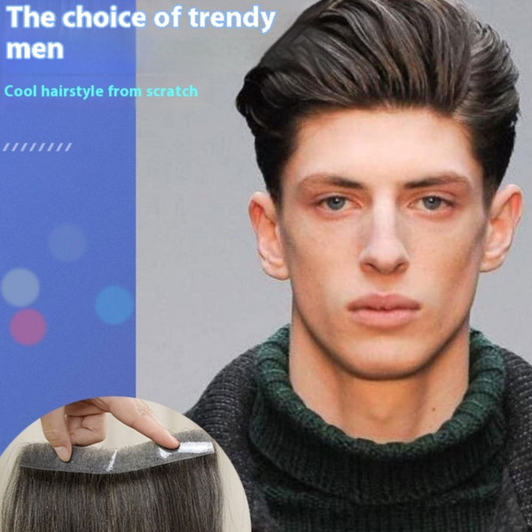 Size: 3x16  , Color: Black - Hairline Wig Stickers Men's Bang Sticker Scalp Invisible Hair Suppleme Q119-CJYD241191305EV