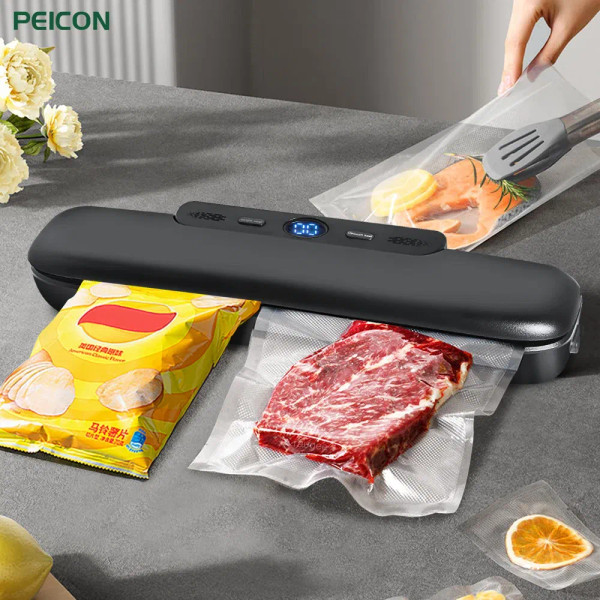 Color: Gold, Plug Type: US Plug - Vacuum Sealer Packaging Machine for Food Electric Vacuum Sealer K F640-12000039162498580