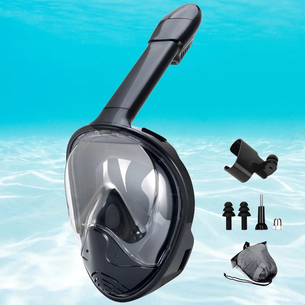 Underwater Snorkeling Full Face Children Swimming Mask Set Scuba Diving Respirator Masks Anti Fog S F640-3256806517103083