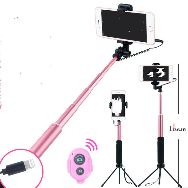 Color: Rose Gold, Model: IPhone - Compatible with Apple , Selfie Stick Mobile Phone Selfie Stick Al Q119-CJSJ117429802BY