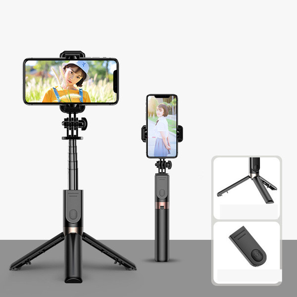 style: A, power: USB - New Aluminum Alloy Wireless Bluetooth Camera Photography Folding Selfie Stick Q119-CJSJ122978701AZ