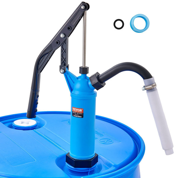 Drum Pump, 9.5 oz. Per Stroke, Lever-Action Barrel Pump, Fits 5-55 Gallon Drums with 3-Section Suct E415-SDTBSYPP10555ASKQV0