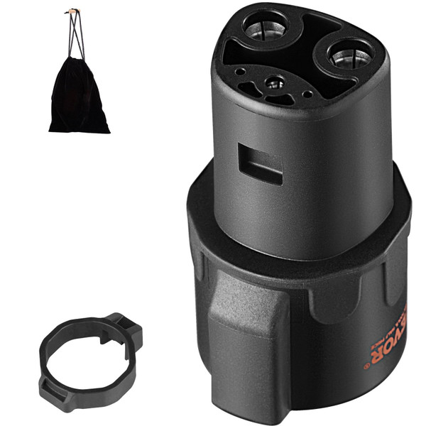 J1772 to Tesla Charger Adapter, 80 Amp 240V AC, SAE J1772 EV Charging Adapter to Tesla Plug, with S E415-CDSBZ80ATESLA1F10V0