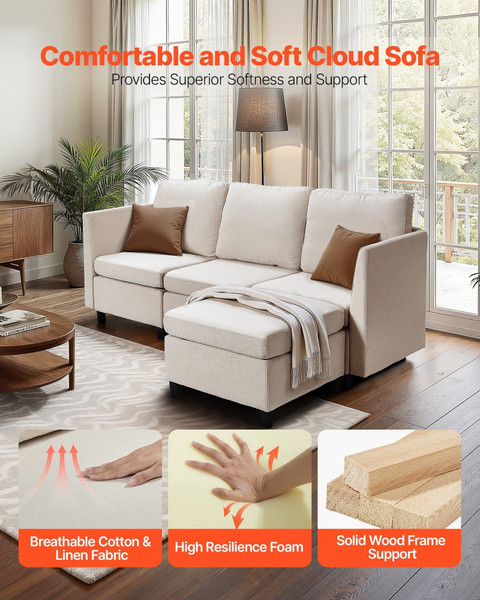 Modular Sectional Sofa, 3-Seater Modular Sofa with Hidden Storage, Cloud Sectional Couch with Ottom E415-KTSFTZZP3ZCGRYPR0003V0