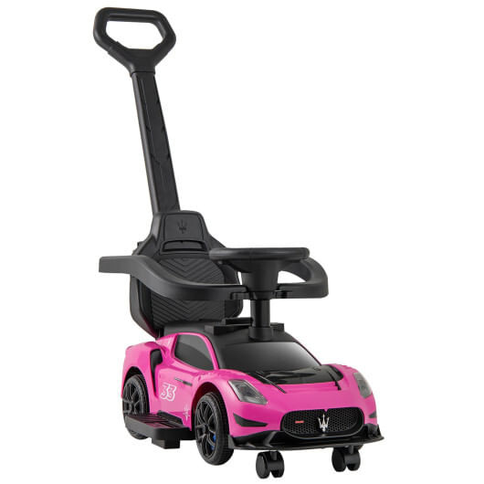3-in-1 Ride on Push Car Maserati Licensed Sliding Car with Music-Pink B593-TQ10308