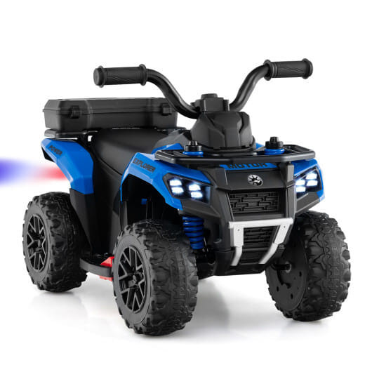 6V Kids Ride On ATV with Spray Function and Storage Box with Music-Blue B593-TQ10344US