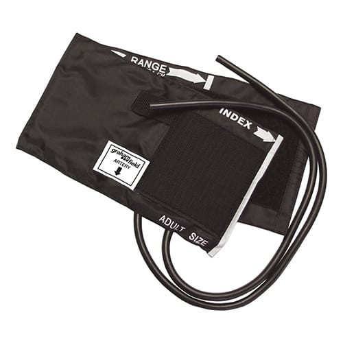 Nylon Inflation Cuff & Bladder 2-Tube  Black  Large Adult B731-23552X