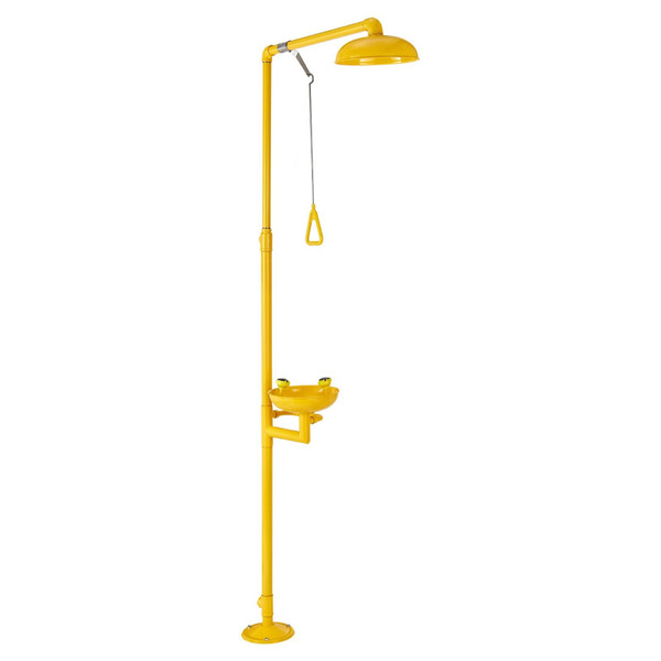 Emergency Shower Eye Wash Station, 34.25 x 15.75 x 91.73 Inch 304 Stainless Steel Eyewash and Showe E415-FHSXYQ20241JUBKCE001V0