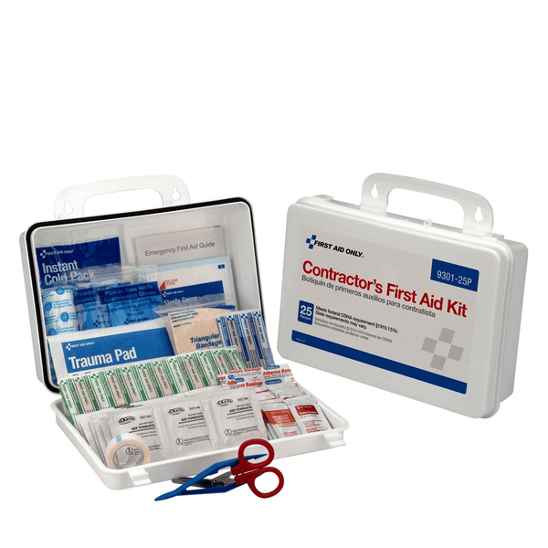 First Aid Only 25 Person Contractor First Aid Kit Plastic Case T398-FAO9301-25P