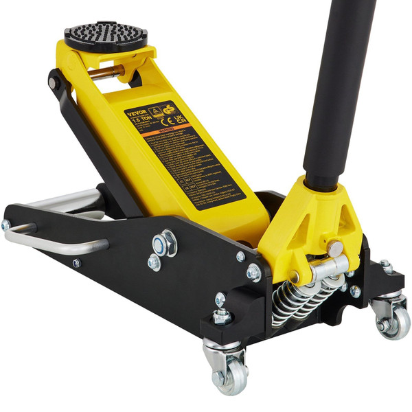  Floor Jack, 1.5 Ton Low Profile Floor Jack, Aluminum and Steel Racing Floor Jack with Dual Pistons E415-SGWSQJDLTS15TZLGSV0