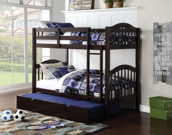 Dark Brown Twin Contemporary Bunk Bed N270-285837