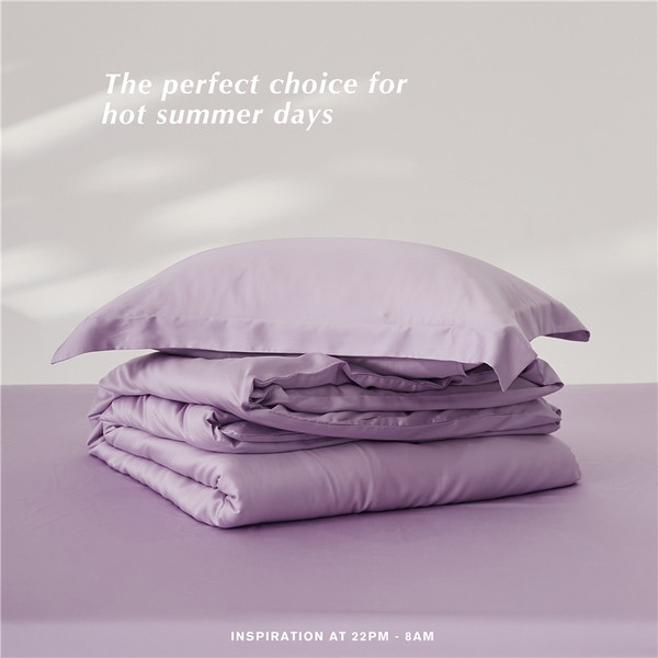 Pattern: Lavender Purple, Size Specification: Single Duvet Cover 220 X240cm - Quilt Cover Silky Coo Q119-CJYD244311936JQ