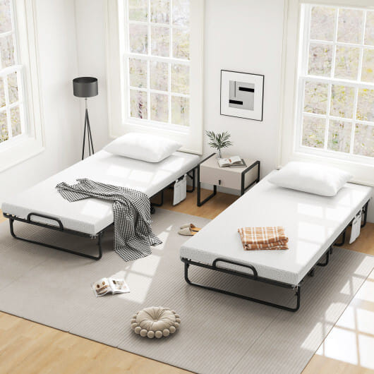 Twin Folding Bed with 4-Inch Memory Foam Mattress and Pillow for Ultimate Comfort B593-SoftHU10829