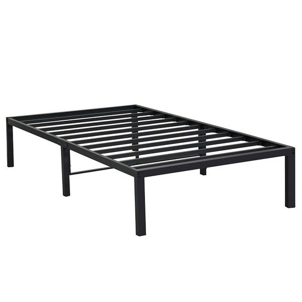 Twin XL size Heavy Duty Black Metal Platform Bed Frame Q280-SLPEBTWXLMT1859871