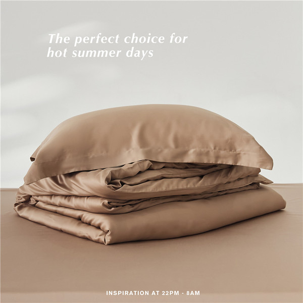 Pattern: Khaki, Size Specification: Single Duvet Cover 150 X200cm - Quilt Cover Silky Cool Feeling  Q119-CJYD244311925YB