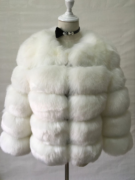 Color: White, Size: XL - New faux furry slim mink jacket short faux fur fur coat female Q119-CJNSWTYM00058-White-XL