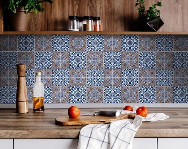 6" X 6" Prima Blue Peel And Stick Removable Tiles N270-400162
