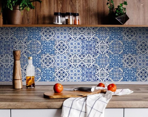 5" X 5" Bluebell Lina Removable Peel and Stick Tiles N270-400301