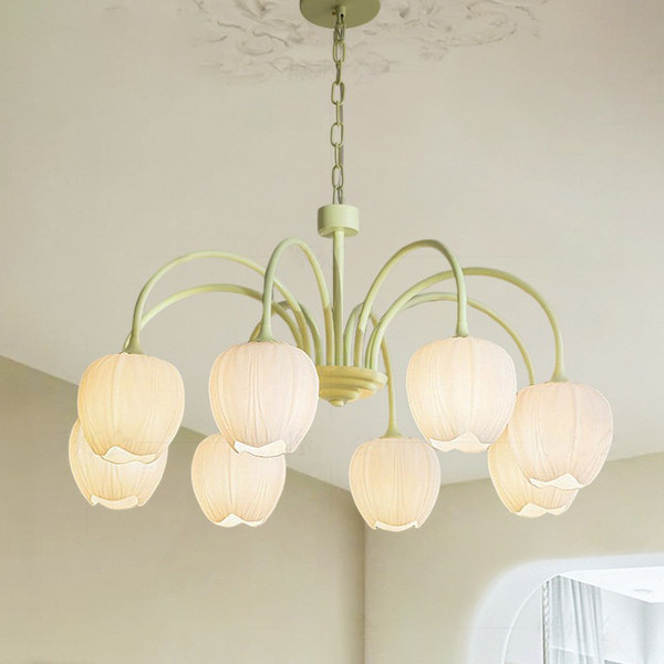Modern Minimalist Cream Style Lamp In The Living Room Tulip Chandelier Q119-CJYD2574210