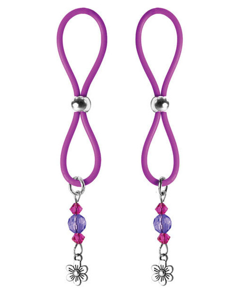 Bijoux de Nip Nipple Halos Flower Charm - Purple X615-PHSBDN901P