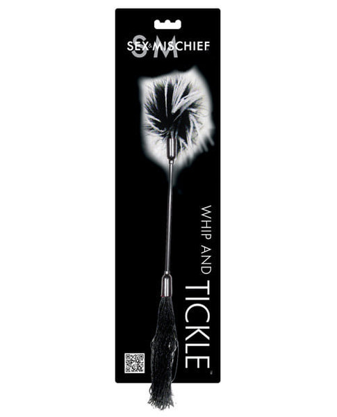 Sex & Mischief Whip & Tickle - Black/White X615-SS760-27