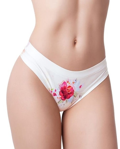 Mememe Flower Power Rose Printed Thong X615-MEMEFPR-MT-S0