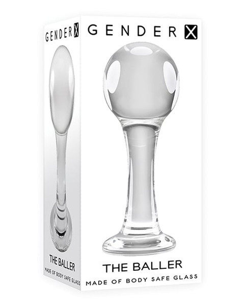 Gender X The Baller Glass Plug - Clear X615-GX-GL-1041
