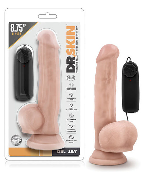 Blush Dr. Skin Dr. Jay 8.75" Cock w/Suction Cup - Vanilla X615-BL13713