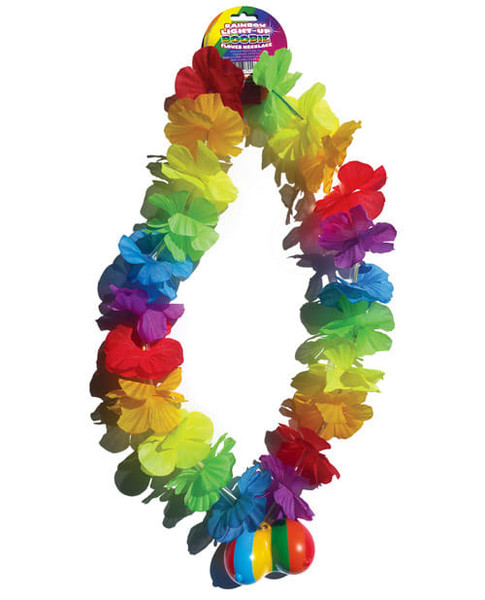 Rainbow Light Up Flower Boobie Necklace X615-HP2985