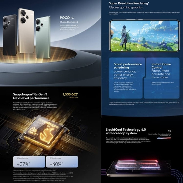 [HK Warehouse] Xiaomi POCO F6 Global, 8GB+256GB, In-screen Fingerprint, 6.67 inch Xiaomi HyperOS Sn D783-MPH2980G