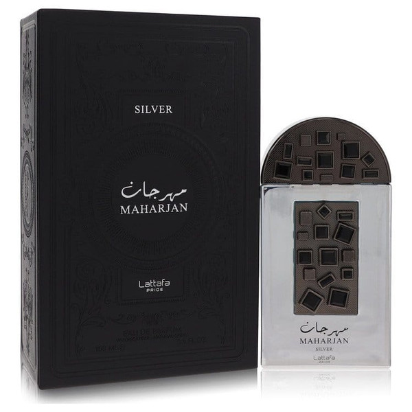 Lattafa Pride Maharjan Silver by Lattafa Eau De Parfum Spray (Unisex) 3.4 oz (Men) V728-563527