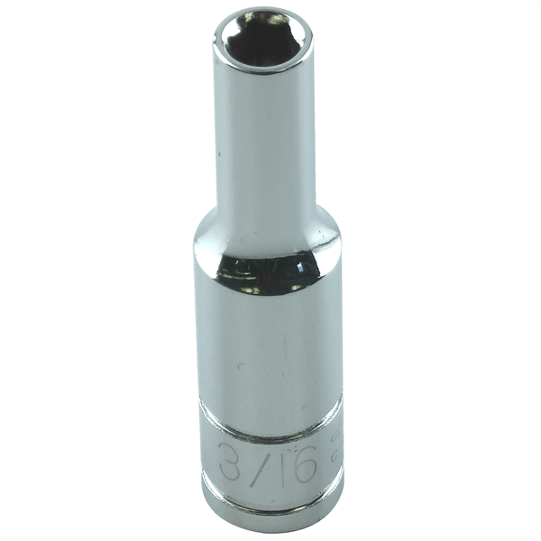 K Tool International 3/16 in. x 1/4 in. Drive 6-Point Fractional Deep C T398-KTI21206