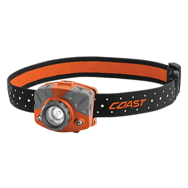 COAST Products FL75R 1000 Lumen Rechargable 168M Pure Beam Focusing Headlamp in Box - Color Orange T398-COS20620