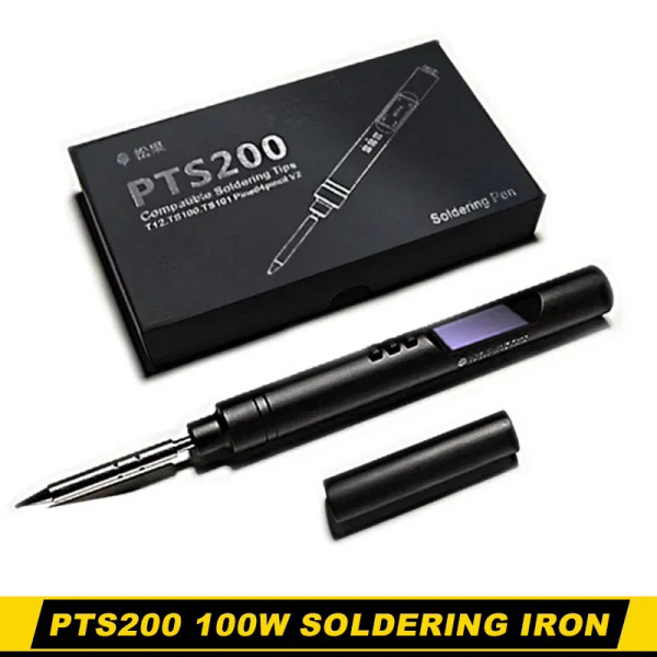 Color: Silver, Ships From: CHINA - PTS200 Smart Electric Soldering Iron 100W Mini Portable Fast Hea F640-12000038891623681