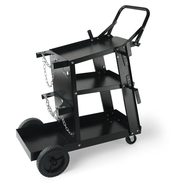Welding Cart, 3-Tier Welder Cart Heavy Duty with 400 Lbs Weight Capacity, 360?° Swivel Wheels, Tank E415-SCHJTC400LB18XD9NV0