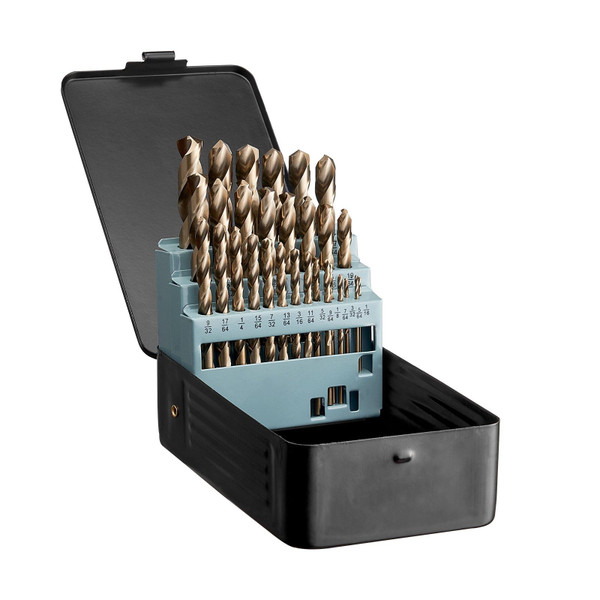 Cobalt Drill Bit Set, 29 Pcs, M35 High Speed Steel Cobalt Drill Bits with Storage Case, for Drillin E415-FLDZTZGXNGSG2WYY1001V0
