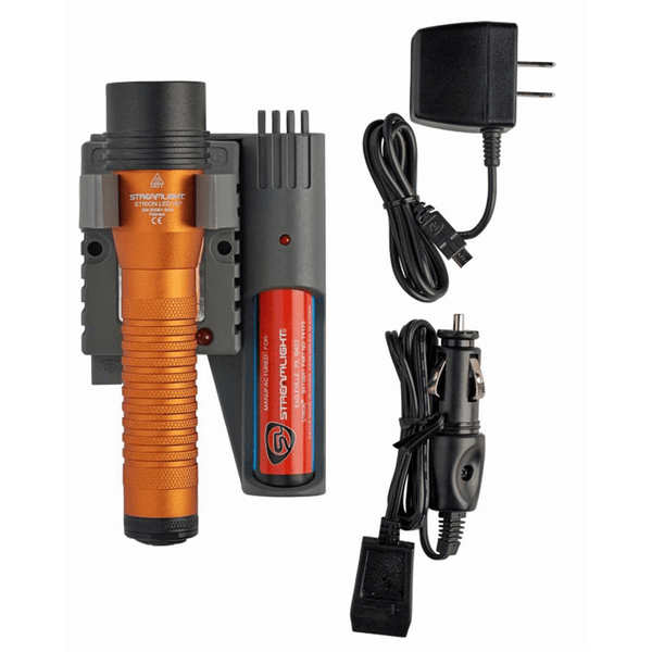 Streamlight Strion LED HL Rechargeable Flashlight 120V/100V/12V DC PiggyBack - Color Orange T398-STL74785