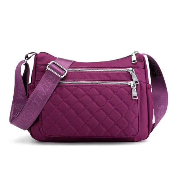 Color: Honeydew - Yogodlns Women Nylon Shoulder Bag Waterproof Multi-pocket Zipper Bag Ladies Trave F640-12000037336741577