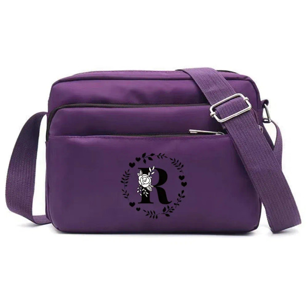 Color: Red - Purple One Shoulder Crossbody Bag Portable Commuting Large Capacity Simplicity Storage F640-12000038178555388