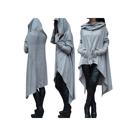 Size: 3X-Large,Color: Grey - Hoodieni Must Have Hi-Lo Hoodie K290-44032324112