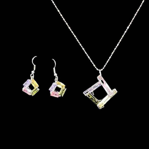 Color: PASTEL COLOR SET - Four Seasons Necklace And Earrings Set Reason To Love Each Season K290-51592916566289