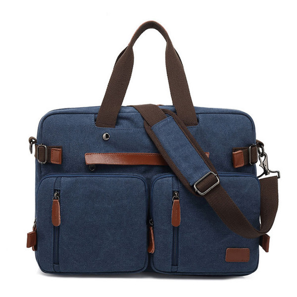 Color: Canvas blue, Size: 17.3 inch - Men's Multifunctional Portable Briefcase Q119-CJNS110114410JQ